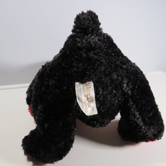 Black & Red Teddy Bear DanDee Collector's Choice with curly fur 10" - Picture 6 of 9